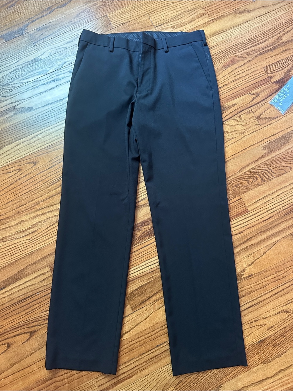 Van Heusen Black Men's Dress Pants - Straight Leg